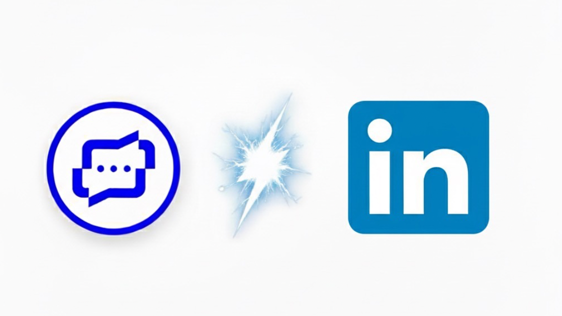 Split-screen image comparing LinkedIn and PrepLink.ai job search platforms, showing how both tools work together to help professionals apply and prepare for interviews efficiently.